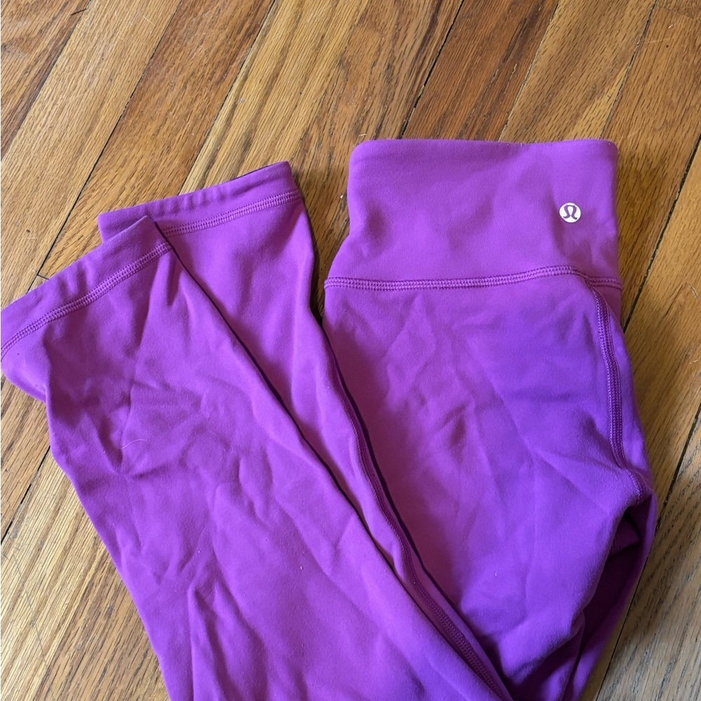 lululemon athletica cropped Purple Leggings